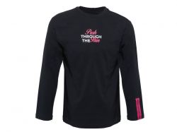 Лонгслив «HD Fit» мужской, черный, трафаретная печать и бренд тайп