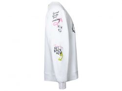 Свитшот оверсайз с рукавом реглан «Belgrade», унисекс, белый, ДТФ текстиль