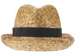 Pricus соломенная шляпа - сплошной черный / Натуральный