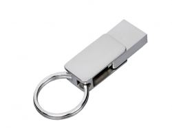 USB 2.0- флешка «Mercury» на 32 Гб с поворотным механизмом и дополнительным разъемом Type-C