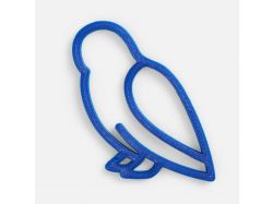 Подвеска «Сова», 3D-печать, синяя