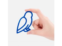 Подвеска «Сова», 3D-печать, синяя