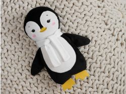 Мягкая игрушка Beastie Toys, пингвиненок с белым шарфом