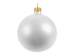 Елочный шар Gala Matt в коробке, 8,5 см, белый