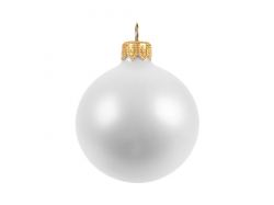 Елочный шар Gala Matt в коробке, 6 см, белый