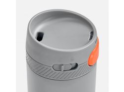 Термостакан X1 с цветной кнопкой, серый с оранжевым