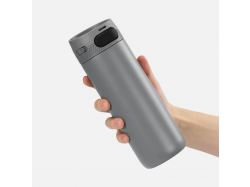 Термостакан X1 с цветной кнопкой, серый с черным