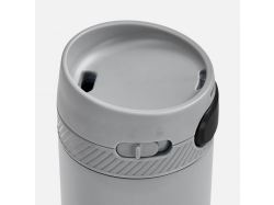 Термостакан X1 с цветной кнопкой, серый с черным