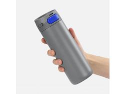 Термостакан X1 с цветной кнопкой, серый с синим