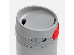 Термостакан X1 с цветной кнопкой, серый с красным