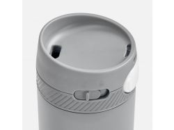 Термостакан X1 с цветной кнопкой, серый с белым