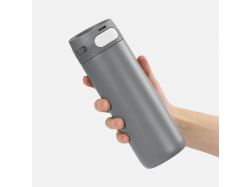 Термостакан X1 с цветной кнопкой, серый с белым