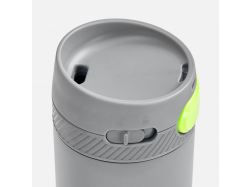 Термостакан X1 с цветной кнопкой, серый с желтым