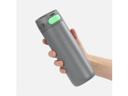 Термостакан X1 с цветной кнопкой, серый с зеленым