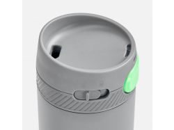 Термостакан X1 с цветной кнопкой, серый с зеленым