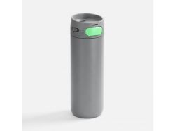 Термостакан X1 с цветной кнопкой, серый с зеленым