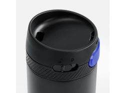 Термостакан X1 с цветной кнопкой, черный с синим