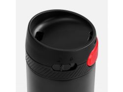 Термостакан X1 с цветной кнопкой, черный с красным