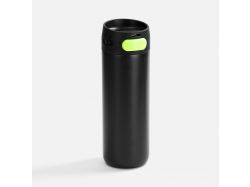 Термостакан X1 с цветной кнопкой, черный с желтым