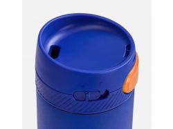 Термостакан X1 с цветной кнопкой, синий с оранжевым