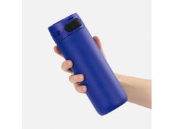 Термостакан X1 с цветной кнопкой, синий с черным