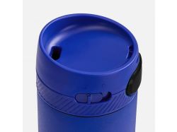 Термостакан X1 с цветной кнопкой, синий с черным