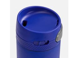 Термостакан X1 с цветной кнопкой, синий с серым