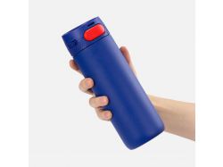 Термостакан X1 с цветной кнопкой, синий с красным