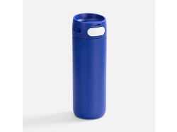 Термостакан X1 с цветной кнопкой, синий с белым