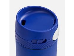 Термостакан X1 с цветной кнопкой, синий с белым