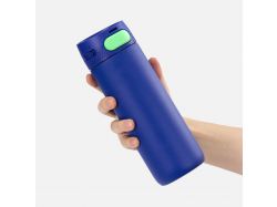 Термостакан X1 с цветной кнопкой, синий с зеленым
