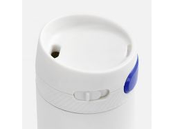 Термостакан X1 с цветной кнопкой, белый с синим