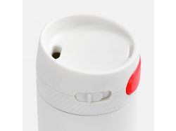 Термостакан X1 с цветной кнопкой, белый с красным