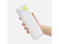 Термостакан X1 с цветной кнопкой, белый с желтым