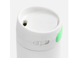 Термостакан X1 с цветной кнопкой, белый с зеленым