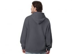 Толстовка с капюшоном оверсайз «Lisbon» унисекс, темно-серый