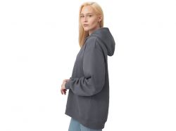 Толстовка с капюшоном оверсайз «Lisbon» унисекс, темно-серый