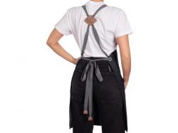 Джинсовый фартук с карманами Fry, черный