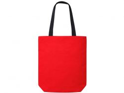 Сумка на молнии Zipper  Neo из хлопка 280 г c карманом на молнии спереди, красный