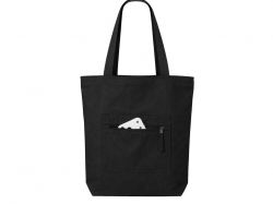 Сумка на молнии Zipper  Neo из хлопка 280 г c карманом на молнии спереди, черный