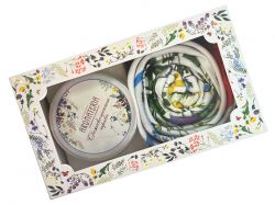 Набор: платок «Русский полевой букет» и свеча «Цветы и травы»