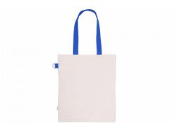 Сумка для покупокTopiс из переработанных материалов с наружным цветным карманом, синий