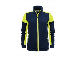 Prime Sweatvest Woman (navy/neon yellow)