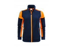 Prime Sweatvest Woman (navy/neon orange)