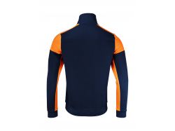 Prime Halfzip Sweater (navy/neon orange)