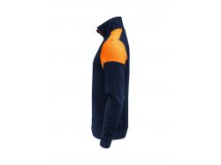 Prime Halfzip Sweater (navy/neon orange)