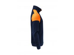 Prime Halfzip Sweater (navy/neon orange)