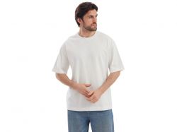 Футболка Kyoto из джерси 180 г/м2 с пич отделкой, унисекс, молочный