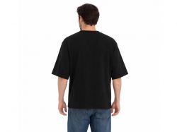 Футболка Kyoto из джерси 180 г/м2 с пич отделкой, унисекс, черный