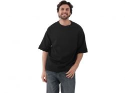 Футболка Kyoto из джерси 180 г/м2 с пич отделкой, унисекс, черный